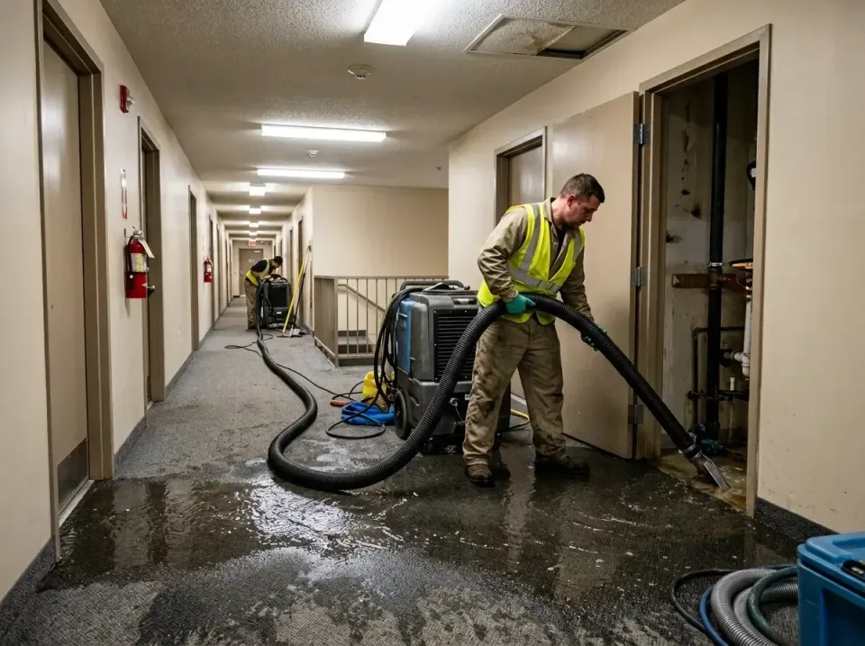 multi-unit-apartment-hallway-f-005 — frequently asked questions, Emergency Burst Pipe Water Extraction & Removal in Champion…